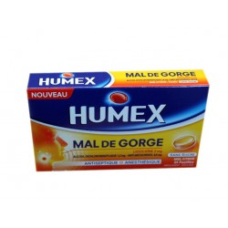 HUMEX MAL DE GORGE MIEL CITRON PASTILLES SANS SUCRE 35ML URGO