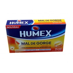 HUMEX MAL DE GORGE MIEL CITRON PASTILLES 24 PASTILLES URGO