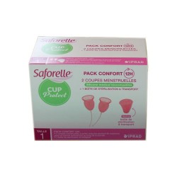 CUP PROTECT 2 COUPES MENSTRUELLES TAILLE 1 SAFORELLE