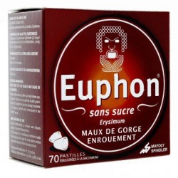 EUPHON SANS SUCRE ENROUEMENT 70 PASTILLES MAYOLY SPINDLER