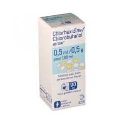 CHLORHEXIDINE/CHLOROBUTANOL ARROW 0,5 ml/0,5 g pour 100 ml 