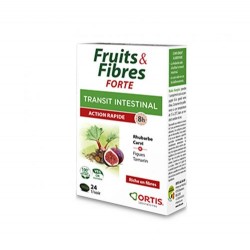 FRUITS & FIBRES FORTE TRANSIT INTESTINAL 24 GELULES ORTIS