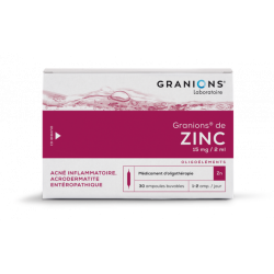 GRANIONS DE ZINC 15 mg/2ml, solution buvable en ampoule