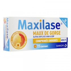 MAXILASE MAUX DE GORGE 15 COMPRIMES SANOFI