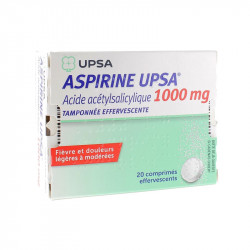 UPSA ASPIRINE 1000 MG 20 COMPRIMES EFFERVESCENTS