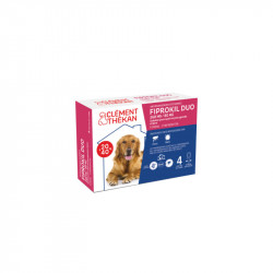 FIPROKIL DUO 268MG/80MG CHIENS 20 à 40 KG 4 PIPETTES CLEMENT THEKAN